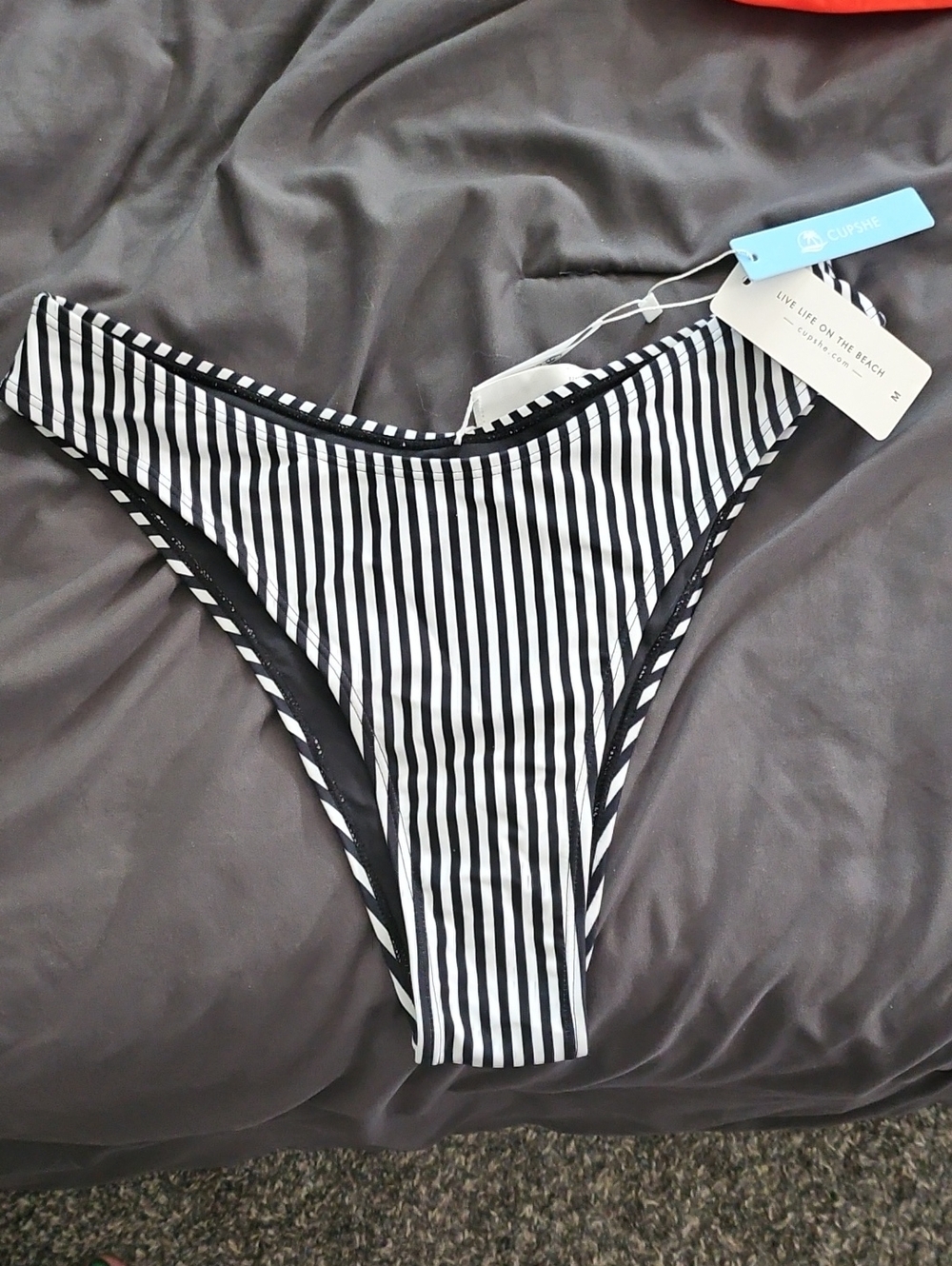Striped Bikini Bottom- New With Tags
